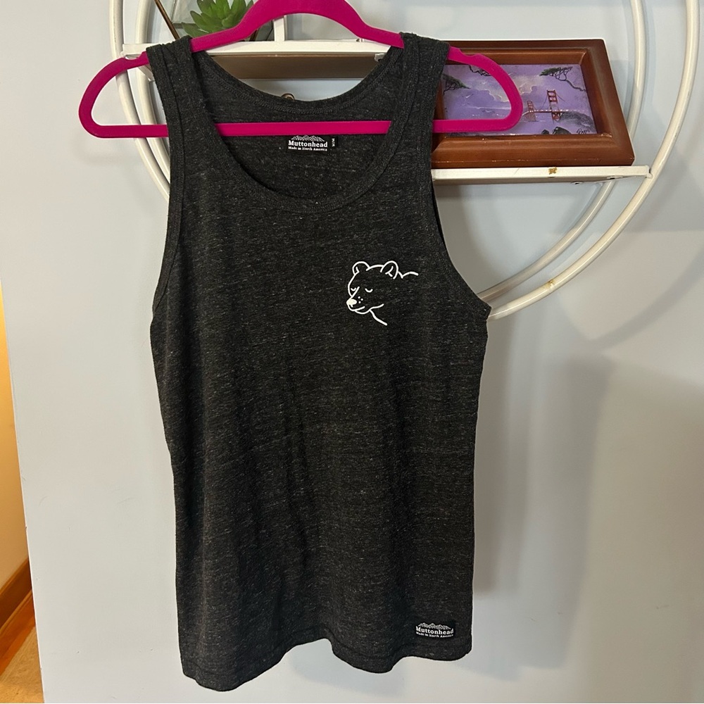 Muttonhead Men’s Medium M Gray Grey Tank Top Sleeveless